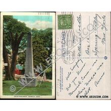 CT Norwich Postcard Uncas Monument ct_box4~2330