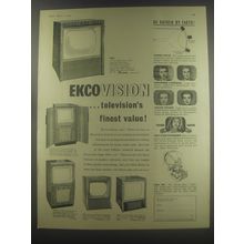 1954 Ecko Television Advertisement - T207, TC178, TC196, T216 and T205