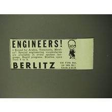 1950 Berlitz School of Language Ad - Engineers!