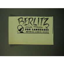 1950 Berlitz School of Language Advertisement - Berlitz for languages