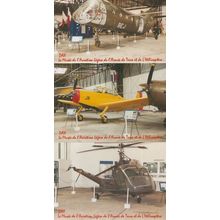 DAX French Plane Aviation Museum 3x Military Helicopter Exhibit Postcard s