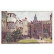 An Old Court in Queens College Cambridge Tucks Oilette Art Postcard 7802