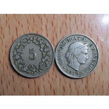 Switzerland 1919 5 Rappen Coin