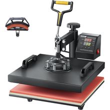 VEVOR 2 in 1 Heat Press Machine for T Shirts and Hats, 15X15 Inch Professional S