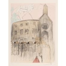 Salvador Dalí (1904-1989). Le chateau de Gala, from After 50 years of Surrealism