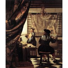 Vermeer_The_Art_of_Painting Poster Canvas Movie Film Print A0 A1 A2 A3 A4 A5 A6