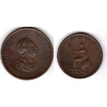 Great Britain. George III. Halfpenny 1799. dy21068