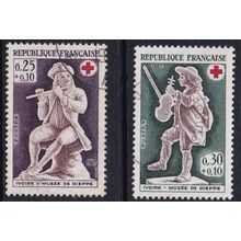 France 1967 SG 1772-3 Used Red Cross/Semi-postal (D-458 (4))