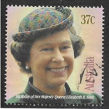 AUS 1988 37c ' THE QUEENS BIRTHDAY ' FINE USED (EBID67-248)