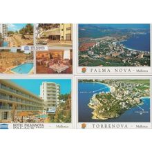 Hotel Palmanova Palace Map Terrenova 4x Mallorca Postcard s