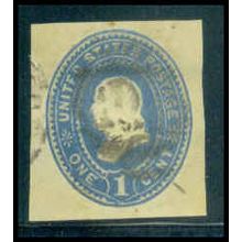 Used U294 1c Benjamin Franklin Fine Cut Square WA2906