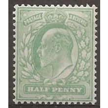 1911 Harrison Perf 14 SG267 1/2d Yellow-Green Light Mounted Mint . .