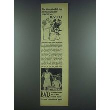 1933 B.V.D. Underwear Ad - Distinguished Service