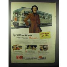 1947 New York Central Railroad Ad - Low-Cost Luxury