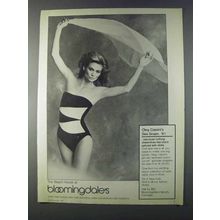 1980 Oleg Cassini Swimwear Ad - Sea Scape