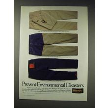 1991 Wrangler Ad - Angler Wear Pants, Thermal Jeans