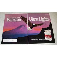 1991 Winston Ultra Lights Cigarettes Ad