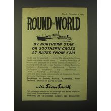 1964 Shaw Savill Line Ad - Round the world by northern star or southern cross