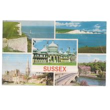 multiview, SUSSEX county, used vintage postcard by Photo Greetings 1969 pm /