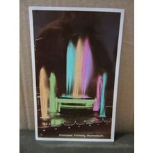 ILLUMINATED FOUNTAIN, BOURNEMOUTH unused vintage postcard #