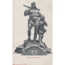 Tell Denkmal Altdorf Swiss Sculpture Monument Postcard