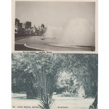 Rio De Janeiro Jardim Gloria Water Splash Brasil RPC 2x Postcard