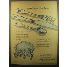 1953 International Ad - 1810 Silverware and Lord Saybrook Tea and Coffee Service