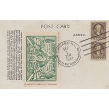 The First Hot Air Balloon Flight 1934 First Day Cover Postcard