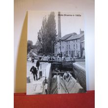 CANAL LOCH IN 1900s STOKE BRUERNE. unused museum postcard Grand Union Canal =