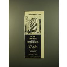 1961 Wamsutta Sheets Ad - The New Summit Hotel New York City pampers its guests
