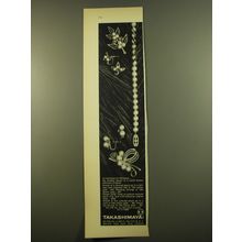 1961 Takashimaya Mikimoto Jewelry Advertisement - Brooches and Choker