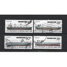 Singapore.10th Anniversary of Neptune Orient Shipping set of 4.Fine Used.Jun25