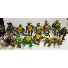 Lot of 13 Vintage TMNT Action Figures – Playmates 1991 1993– Turtles, Splinter
