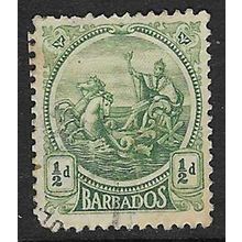 BARBADOS 1921-4 WMK SCRIPT CA 1/2d USED SG219