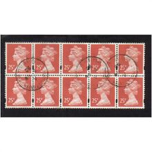 1993 GB ROSE-RED DEFINITIVE BLOCK 25P F/U SGY1683 REF1