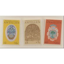 Netherlands Antilles Stamps Scott #B134 To B136, Mint Lightly Hinged