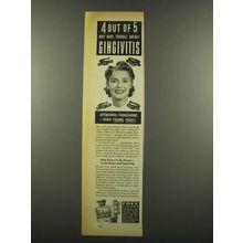 1940 Forhan Toothpaste Ad - 4 Out of 5 Gingivitis