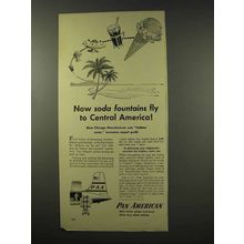 1956 Pan American Airline Ad - Soda Fountains Fly