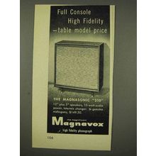 1956 Magnavox Magnasonic 210 Phonograph Ad