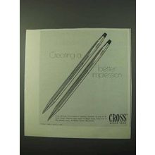 1971 Cross Pens Ad - Creating a Better Impression