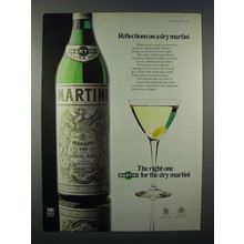 1973 Martini & Rossi Ad - Reflections on Dry Martini