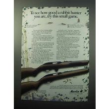 1988 Marlin Model 995, Model 60 Rifles Ad - Rabbit