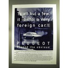 1991 Peugeot 405 Car Ad - To All But A Few