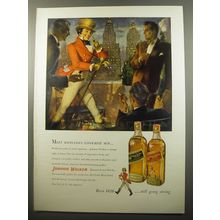 1950 Johnnie Walker Scotch Advertisement - Meet Scotland's favourite Son