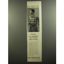 1952 Saks Fifth Avenue Viyella Shirt Ad - Dad picks S.F.A's connoisseur clan