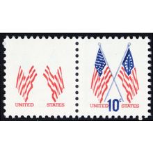 1509b, Mint NH 10¢ Blue Color Omitted Transitional Pair Error - Stuart Katz