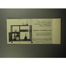 1957 Harvey Probber Bar Cart Advertisement - The timeless aspect