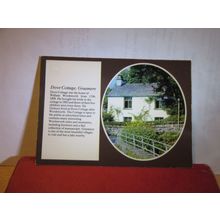 DOVE COTTAGE, GRASMERE, CUMBRIA Lake District unused postcard Text View, 1985 =