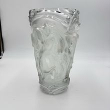 Rare R.Lalique Crystal France Art Deco Harvest Wheat Frosted Embossed Vase 9.4”H