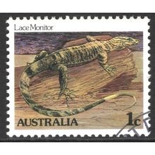 AUSTRALIA 1983: REPTILES & AMPHIBIANS - 1c LACE MONITOR USED (G7)
